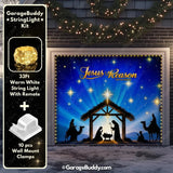 Jesus is the Reason Christmas Garage Door Cover with String Light Kit | GarageBuddy