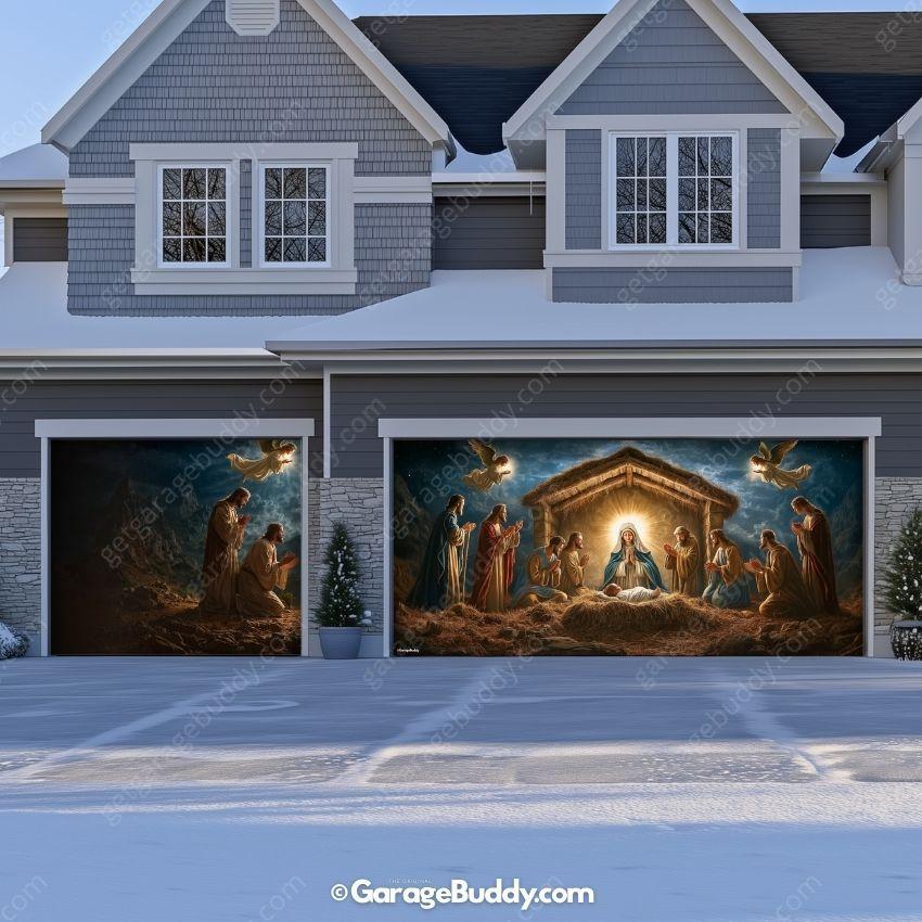 Nativity Scene | Christmas Garage Door Cover