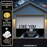 Peeking Clown | Halloween Garage Door Cover