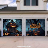 Pumpkin House | Halloween Garage Door Cover