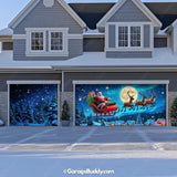 Santa's Flight | Christmas Garage Door Cover
