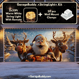 Santa & Reindeers | Christmas Garage Door Cover