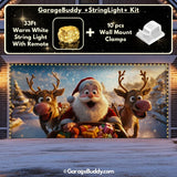 Santa & Reindeers | Christmas Garage Door Cover