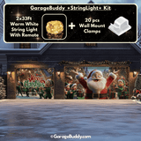 Santa And Elves | Christmas Garage Door Cover