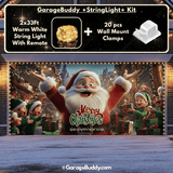 Santa And Elves | Christmas Garage Door Cover