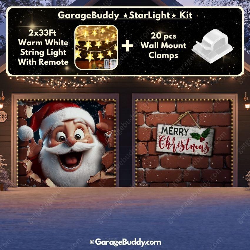 Santa's Surprise | Christmas Garage Door Cover