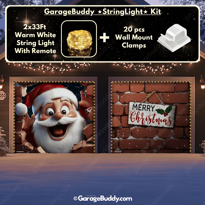 Santa's Surprise | Christmas Garage Door Cover