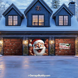 Santa's Surprise | Christmas Garage Door Cover