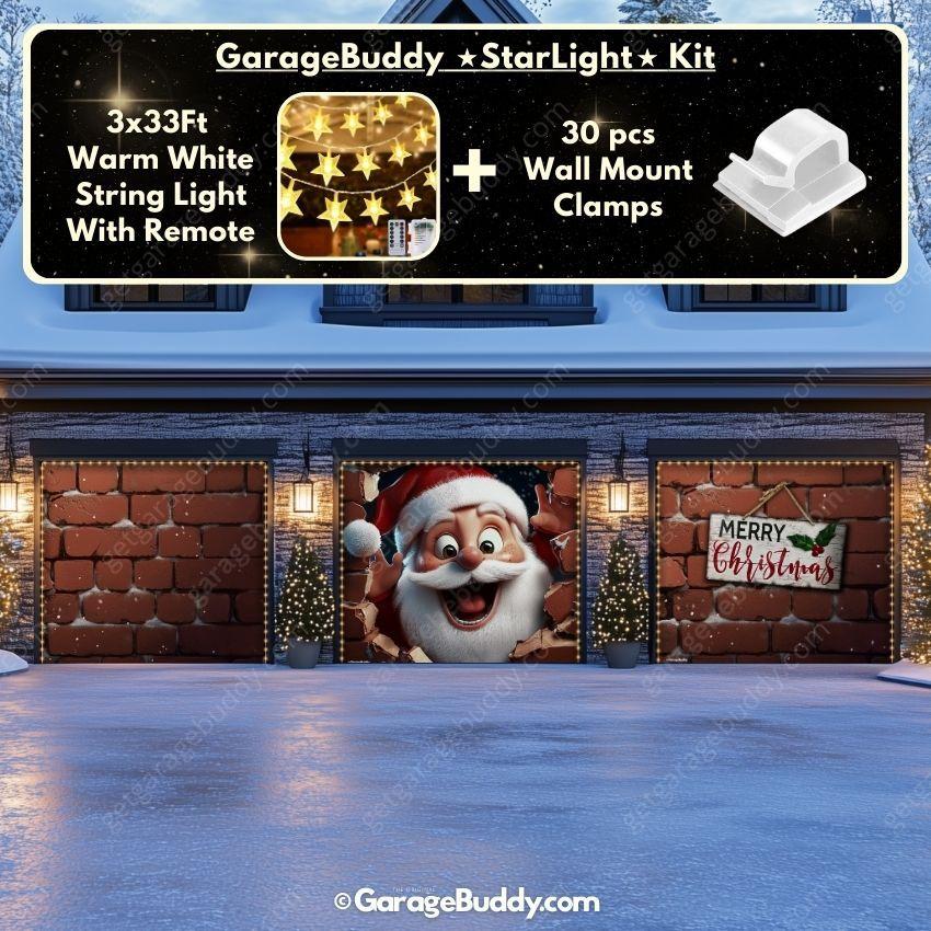 Santa's Surprise | Christmas Garage Door Cover