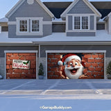 Santa's Surprise | Christmas Garage Door Cover