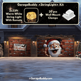 Santa's Surprise | Christmas Garage Door Cover