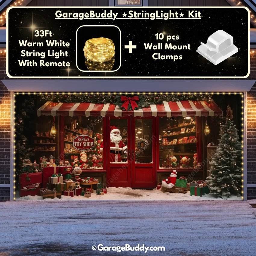 Santa's Toy Shop | Christmas Garage Door Cover