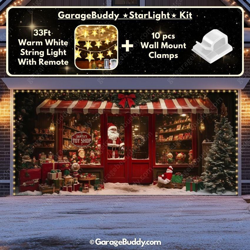 Santa's Toy Shop | Christmas Garage Door Cover