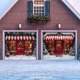 Santa's Toy Shop | Christmas Garage Door Cover
