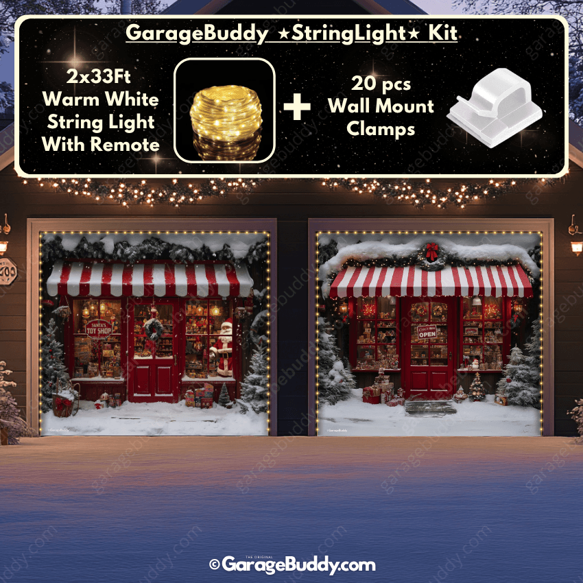 Santa's Toy Shop | Christmas Garage Door Cover