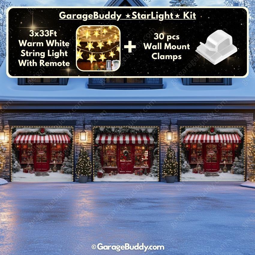 Santa's Toy Shop | Christmas Garage Door Cover
