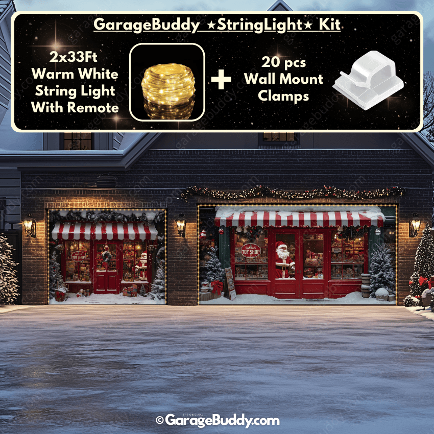 Santa's Toy Shop | Christmas Garage Door Cover