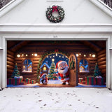 Santa's Cabin | Christmas Garage Door Cover