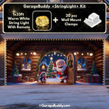 Santa's Cabin | Christmas Garage Door Cover