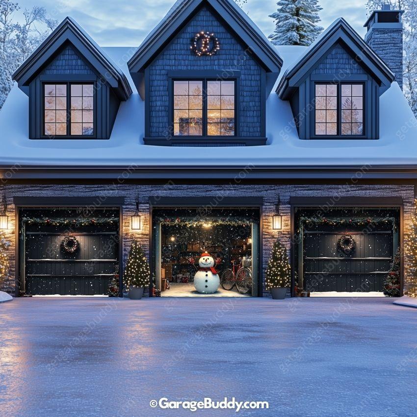 Snowy The Snowman | Christmas Garage Door Cover