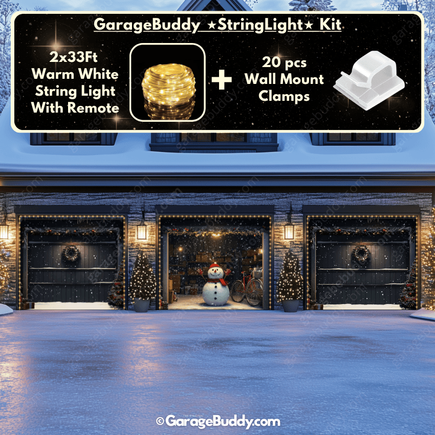 Snowy The Snowman | Christmas Garage Door Cover
