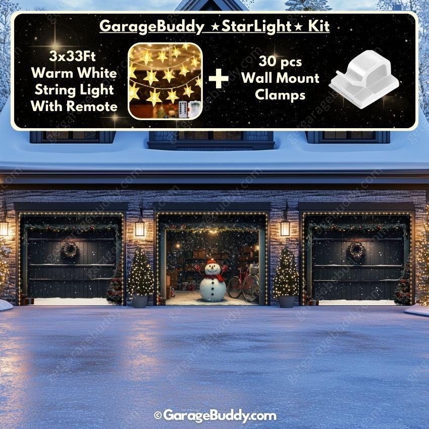 Snowy The Snowman | Christmas Garage Door Cover