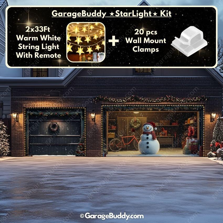 Snowy The Snowman | Christmas Garage Door Cover