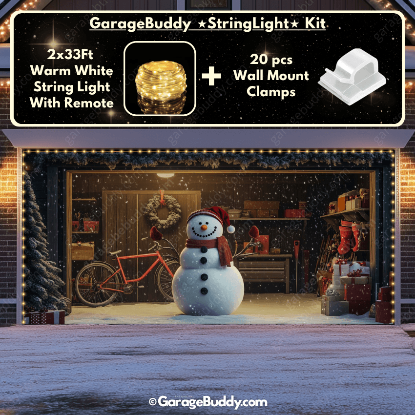 Snowy The Snowman | Christmas Garage Door Cover