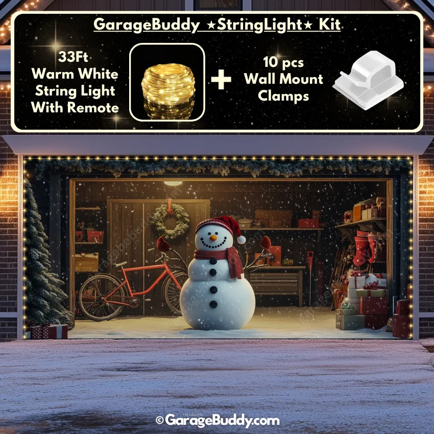 Snowy The Snowman | Christmas Garage Door Cover