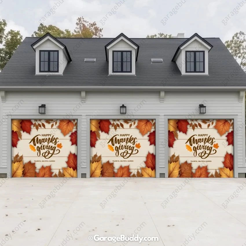 Happy Thanksgiving | Festive Garage Door Cover