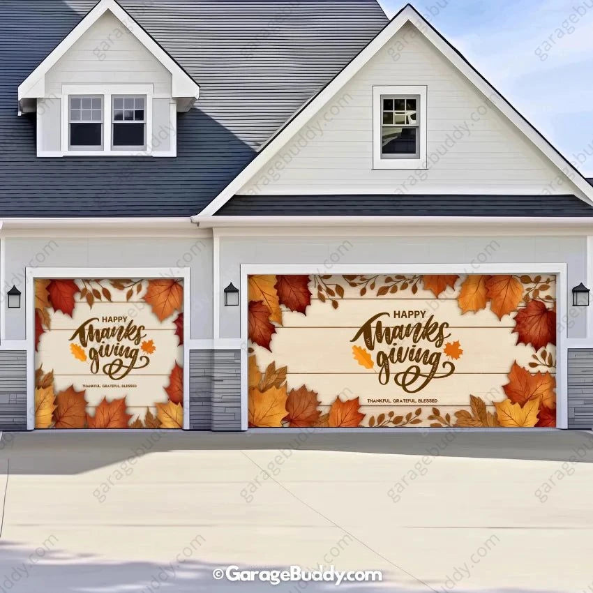 Happy Thanksgiving | Festive Garage Door Cover