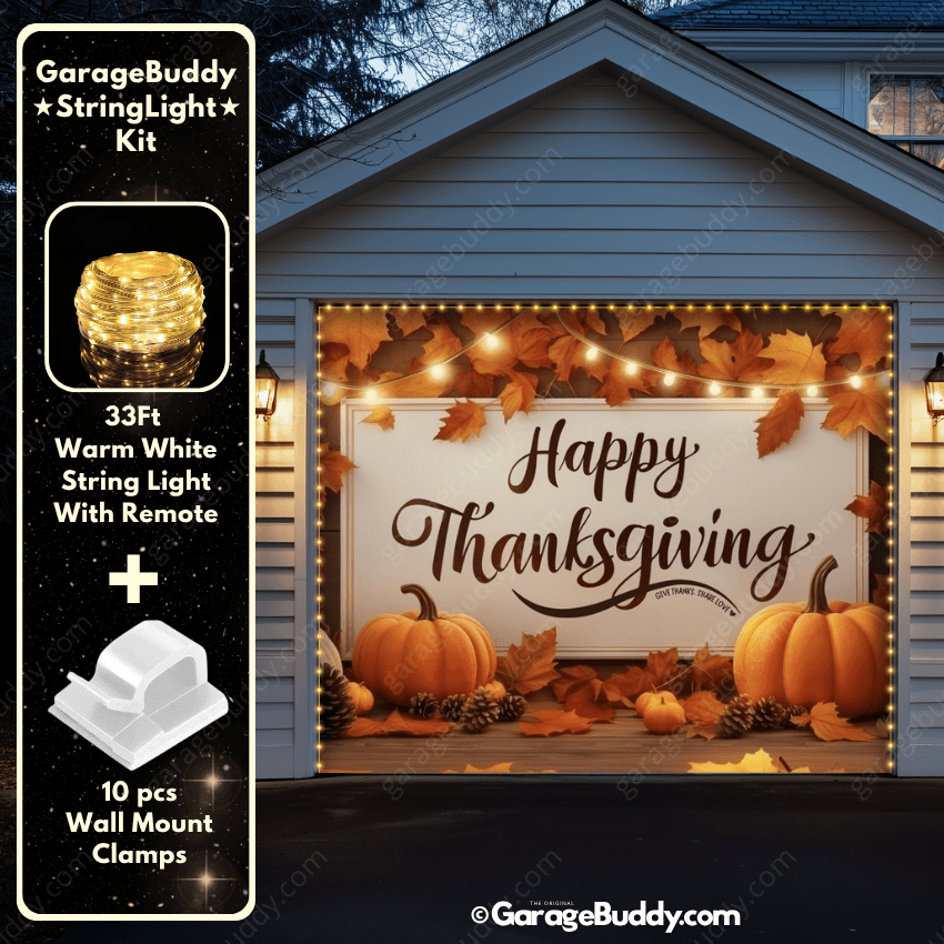 Happy Thanksgiving (B) | Festive Garage Door Cover