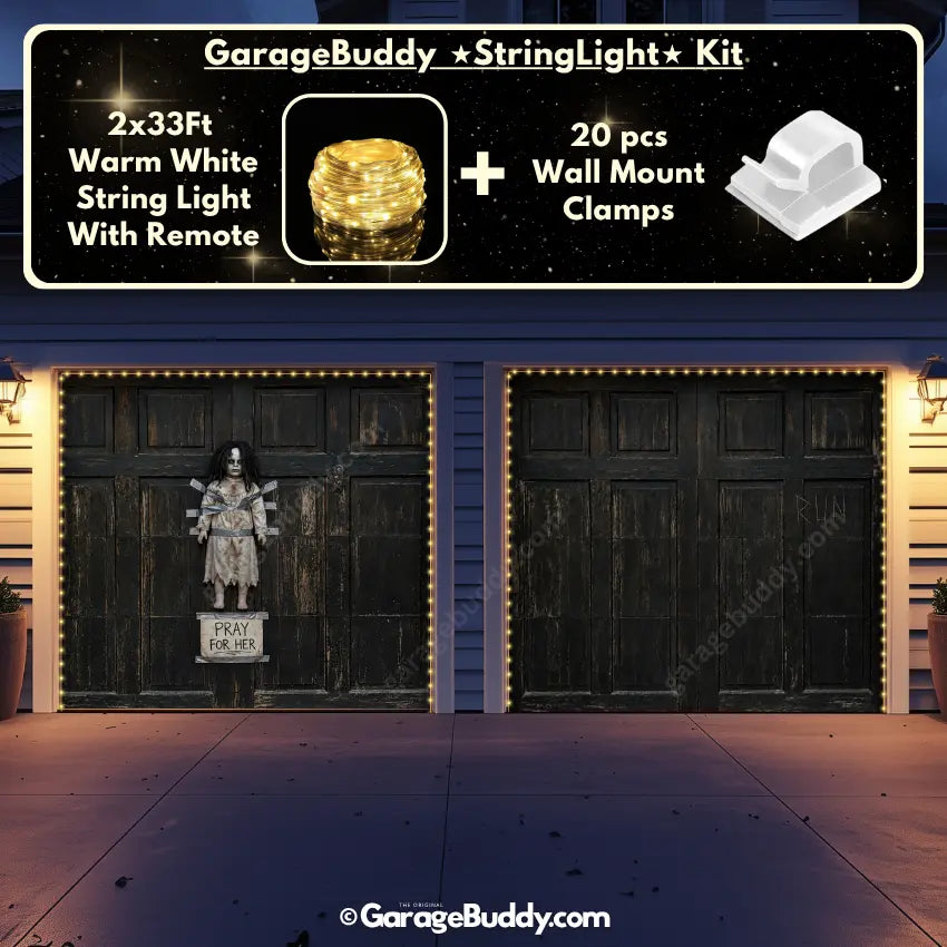 The Cursed Doll | Halloween Garage Door Cover - GarageBuddy halloween, halloween decor