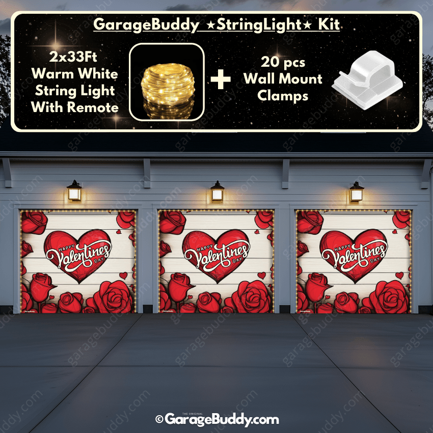 Valentine's Day (Roses) | Festive Garage Door Cover