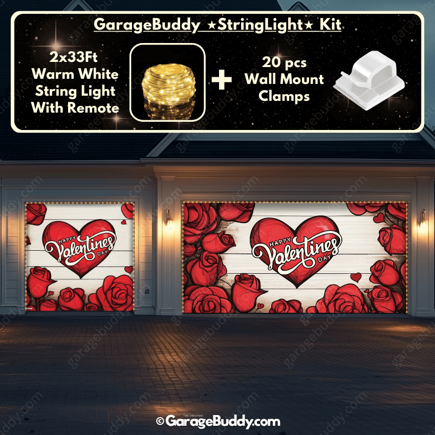 Valentine's Day (Roses) | Festive Garage Door Cover