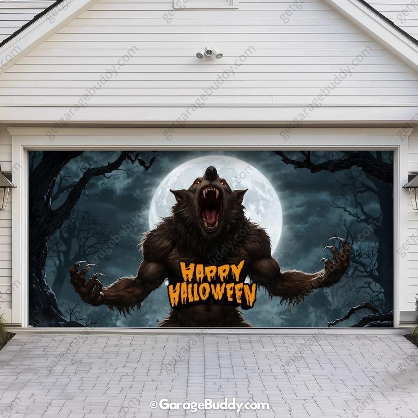 Werewolf Scene | Halloween Garage Door Cover