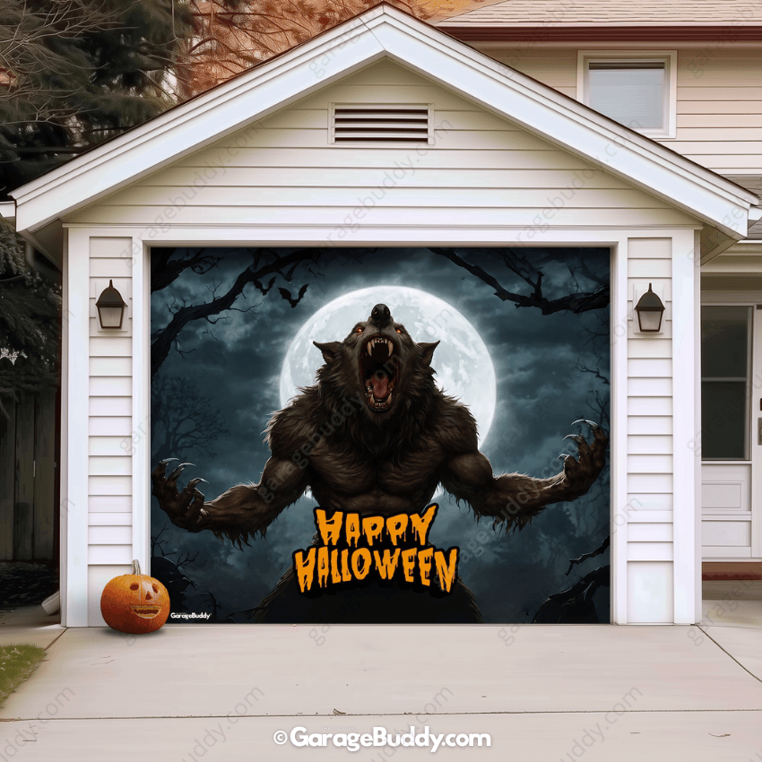 Werewolf Scene | Halloween Garage Door Cover
