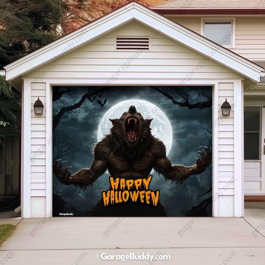 Werewolf Scene | Halloween Garage Door Cover
