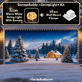 Winter Haven Christmas Garage Door Cover with String Light Kit | GarageBuddy