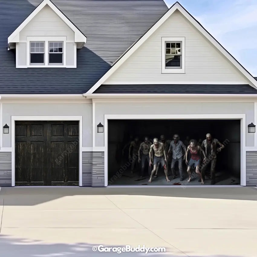 Zombie Invasion | Halloween Garage Door Cover - GarageBuddy halloween, halloween decor