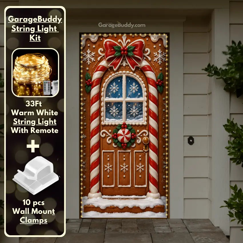 Gingerbread | Christmas Front Door Cover