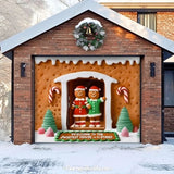 Gingerbread Family | Christmas Garage Door Cover