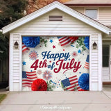 Happy 4th of July | Patriotic Garage Door Cover - GarageBuddy patriotic