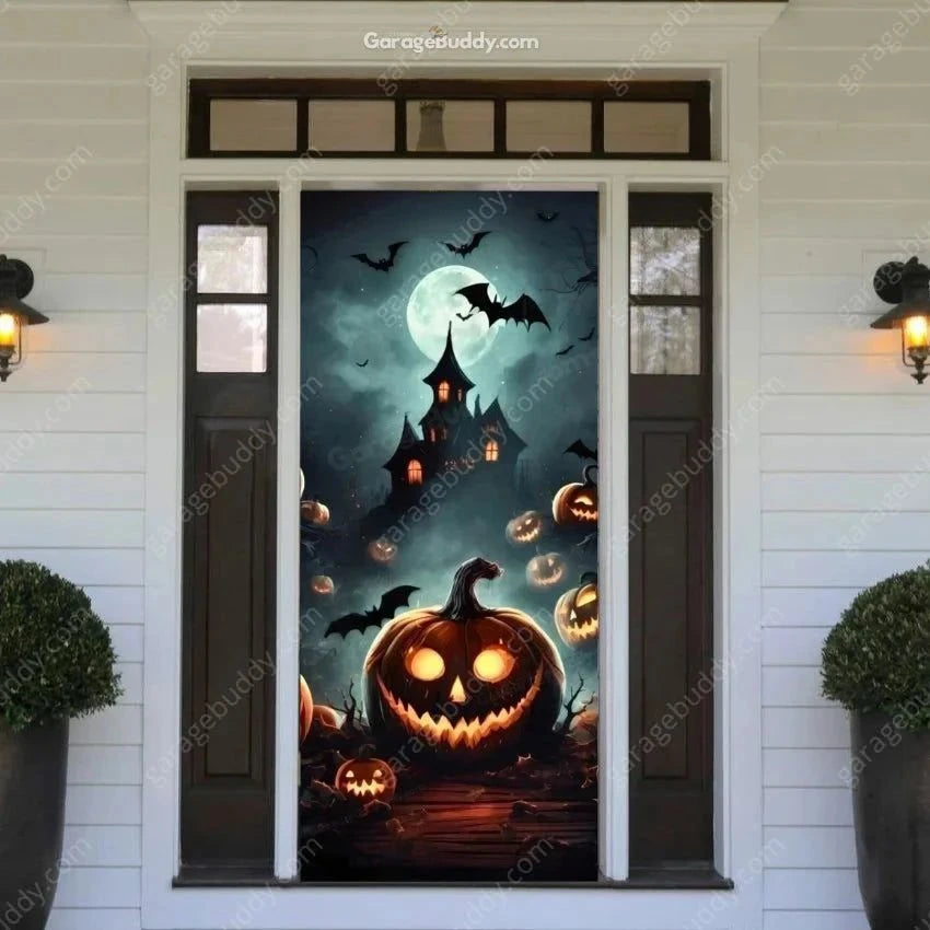 Haunted Castle | Halloween Front Door Cover