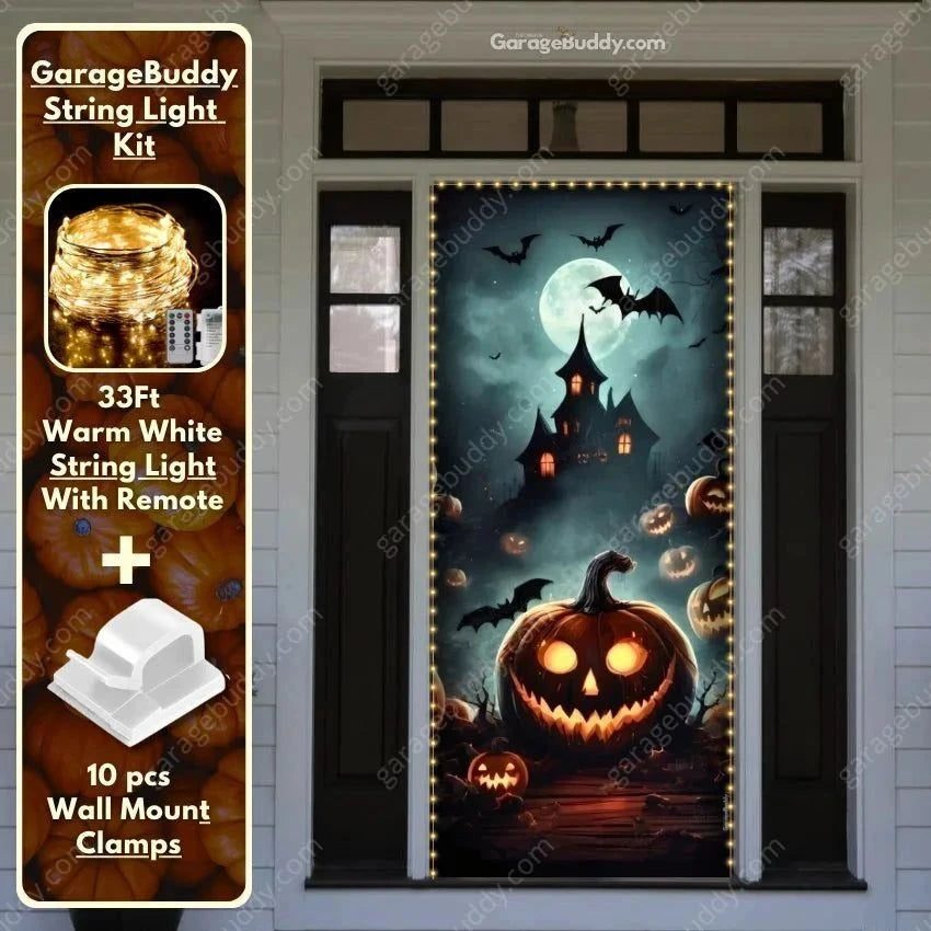 Haunted Castle | Halloween Front Door Cover