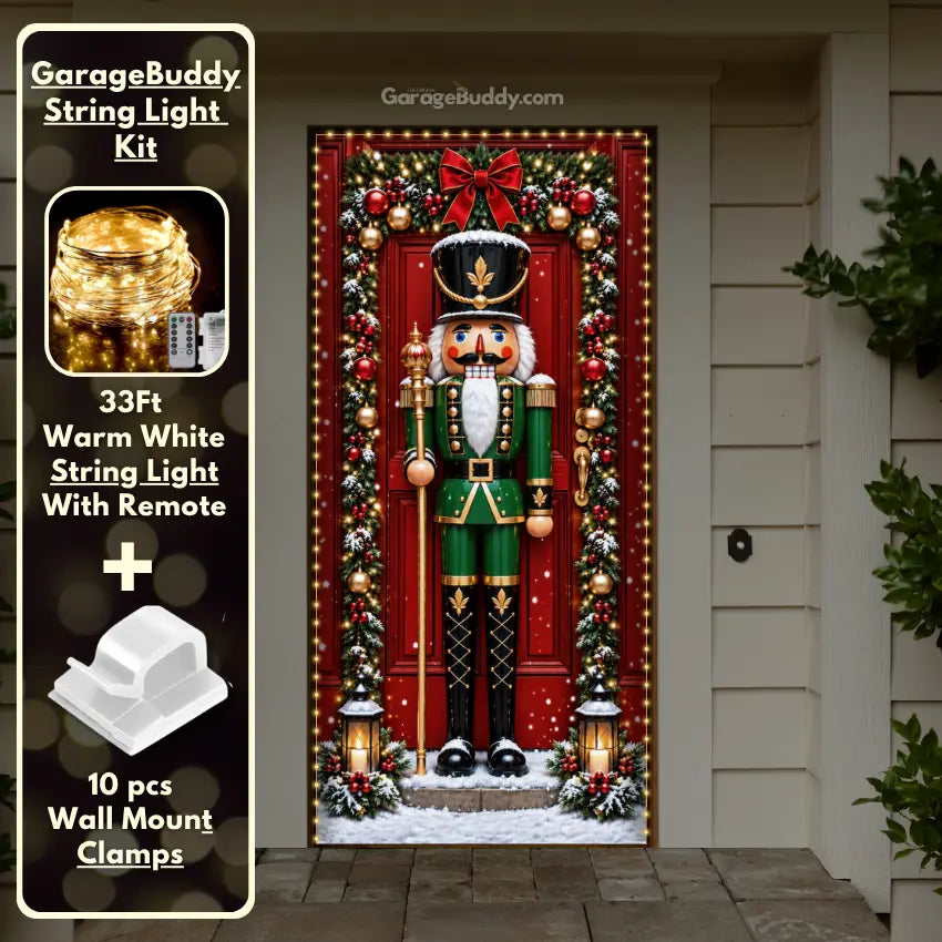 Nutcracker (Green) | Christmas Front Door Cover