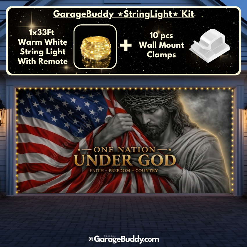 One Nation Under God | Patriotic Garage Door Cover - GarageBuddy patriotic