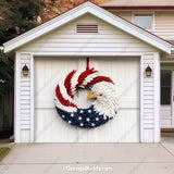 Patriotic Eagle Wreath | Patriotic Garage Door Cover - GarageBuddy patriotic