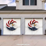 Patriotic Eagle Wreath | Patriotic Garage Door Cover - GarageBuddy patriotic
