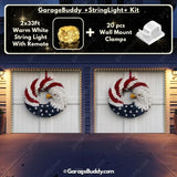 Patriotic Eagle Wreath | Patriotic Garage Door Cover - GarageBuddy patriotic